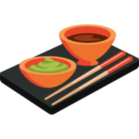 wasabi and soy sauce png