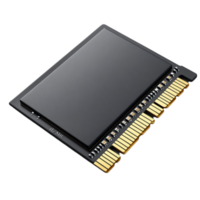 Modern Computer Processor with Golden Edges for High Performance png