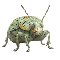 Unique Green Bug with Intricate Patterns and Detailed Legs png