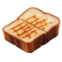 Slice of Bread with Grid Pattern on Transparent Background png