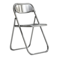 Silver Folding Chair Front View png