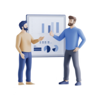 Two professionals discussing data analytics and business growth strategies. png