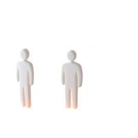 Two simple figures representing diverse human interaction and communication. png