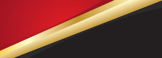 Luxury red black and gold background with abstract geometric graphic elements vector