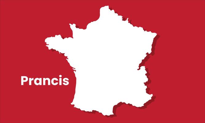 Silhouette map of the France