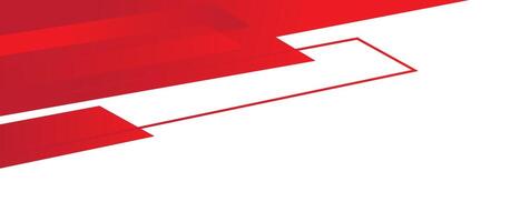 Red and white geometric abstract background vector