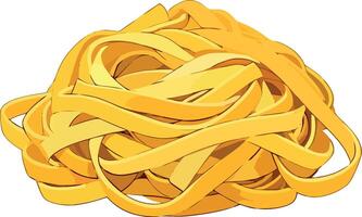 A pile of spaghetti on a white background vector