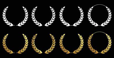 Elegant laurel wreath collection classic and modern styles vector