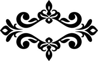 Vintage damask frame border pattern vector