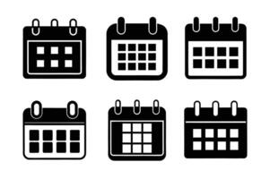 Calendar icons set design vector