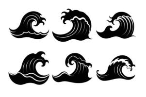 Elegant abstract ocean wave design vector