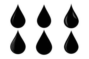 Drop shape icon collection vector