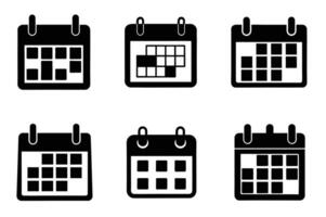 Calendar icons set vector