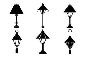 antique objects silhouette set design vector