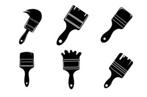 Paint brush icon template color editable vector