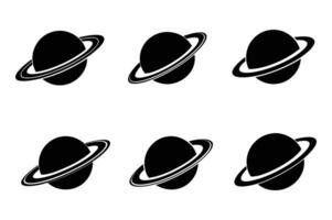 Planet helmet icon set vector