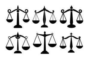 Scale of justice icon vector