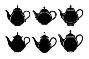 Tea coffee kettle illustration collection vector