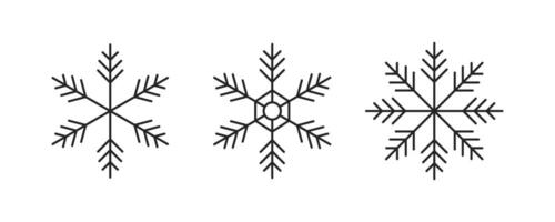 Editable stroke of snowflake icon. Snowflake sign and symbol for winter season vector