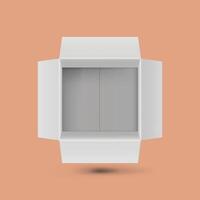 White Paper carton Box top view Mockup Design Background vector