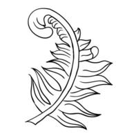 a leaf with a spiral design on it vector