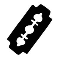 a black and white image of a razor blade vector
