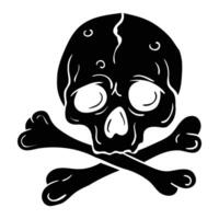 a skull and crossbones icon on a white background vector