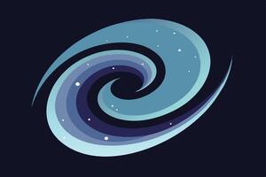Abstract spiral galaxy graphic design element. vector