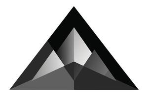 Abstract Geometric Mountain Logo Design. vector