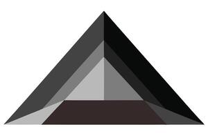 Abstract Geometric Pyramid Shape in Shades of Gray and Black vector