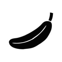 a black and white banana icon on a white background vector
