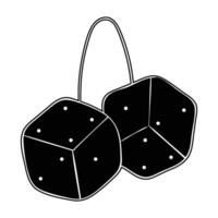 two dice with holes in them on a white background vector