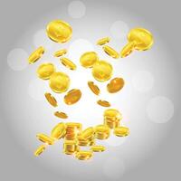 Falling Dollar Coins Captivating Illustration for Financial and Business Projects vector
