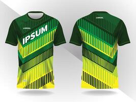 abstract green and yellow background pattern and pattern for sport jersey design vector