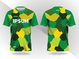 abstract green and yellow background and pattern for sport jersey design vector