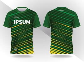 abstract green and yellow lines background and pattern for sport jersey design vector