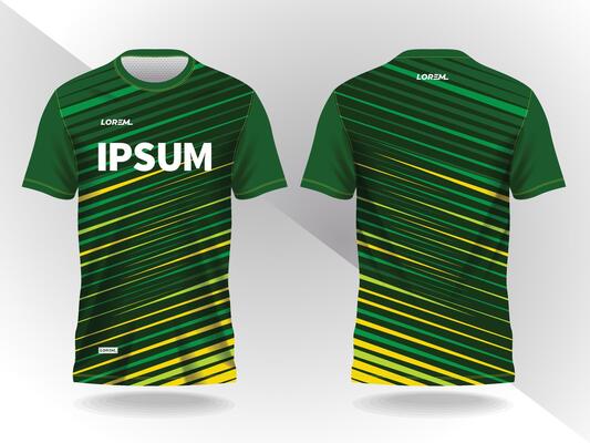 abstract green and yellow lines background and pattern for sport jersey design
