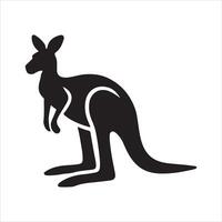 High-Quality Kangaroo Silhouette for Creative Projects vector