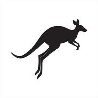 Minimalist Kangaroo Silhouette Illustration for Versatile Use vector