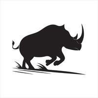 Rhino Silhouette Illustration in EPS 10 Format vector