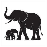 Minimalist Elephant Silhouette Clean and Customizable Design vector