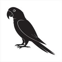 Elegant Parrot Silhouette Design vector