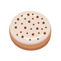 Donut vanilla with cocoa flavor. Sweet donuts. Donuts with cocoa sprinkle. Bakery. Glazed donut. vector