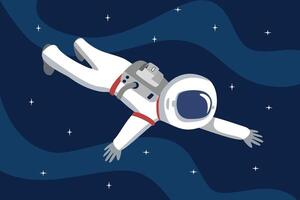 Astronaut travel the space. Space exploration. Astronaut floating. vector