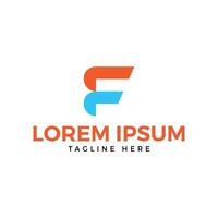 Modern, Colorful F Logo Design Template vector