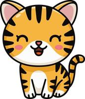 Smiling Cartoon Cat vector