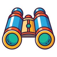 Exploring the Horizon Binoculars Illustration vector
