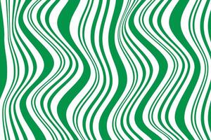 simple abstract green color wavy distort line pattern vector
