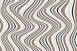 simple abstract black brown color wavy distort line pattern vector