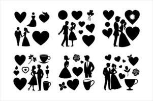 Love Icons Set for Valentine's Day or Romantic icon vector